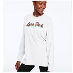 NWT PINK VS Rainbow Bling Campus TEE